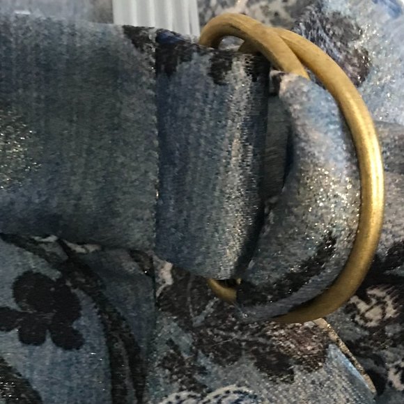 NWT J. Crew Collection Blue Wrap Pencil Skirt Floral Jacquard - Picture 7 of 15